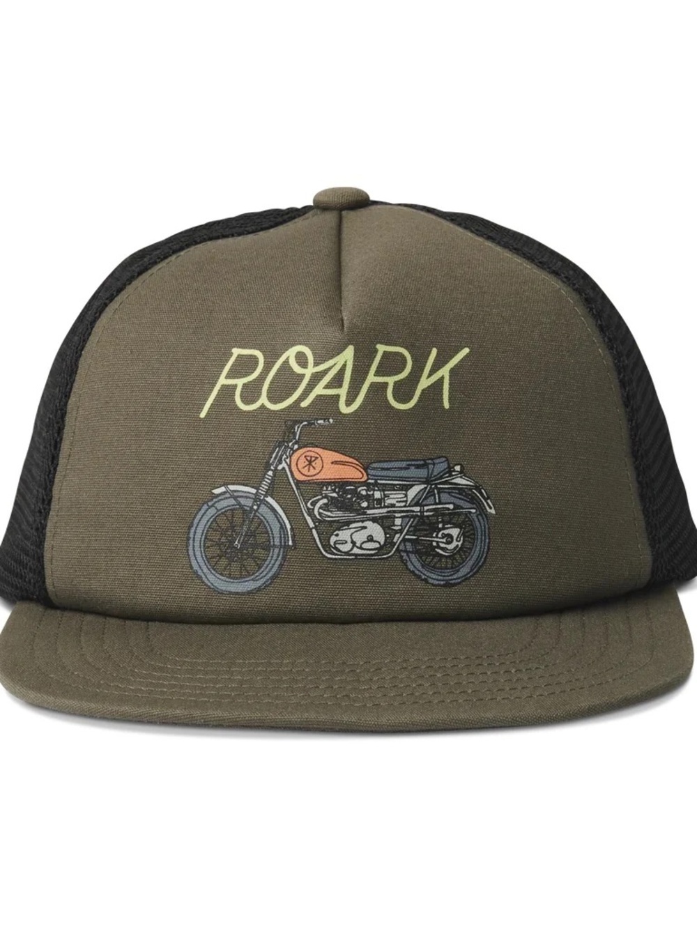 ROARK The Chase Shaded Classic 5-Panel Hat Military Motorcycle Graphic New